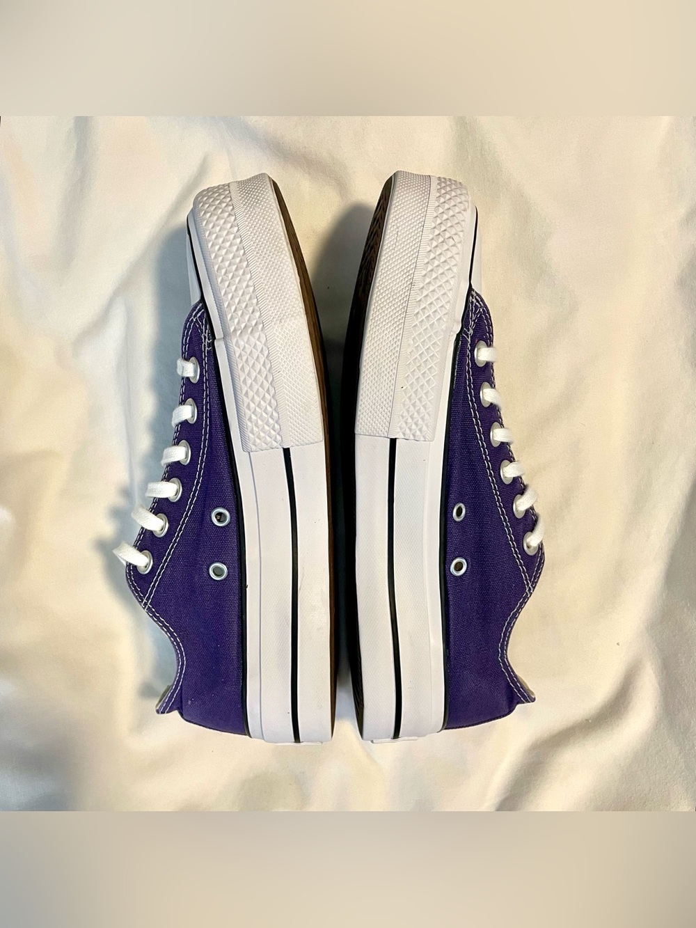*VTG* CONVERSE “Chuck 70” Low Top Platform Sneakers-Purple-Wmn Size 7.5 - Canvas - Picture 5 of 11